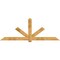 Ekena Millwork Kennewick Rough Sawn Timber Gable Bracket, Western Red Cedar, 108"W x 40"H x 2"D x 6"F, 9/12 Pitch GBW108X40X0206KEN00RWR - alternate 1